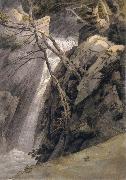 Francis Towne Waterfall near Ambleside oil painting on canvas